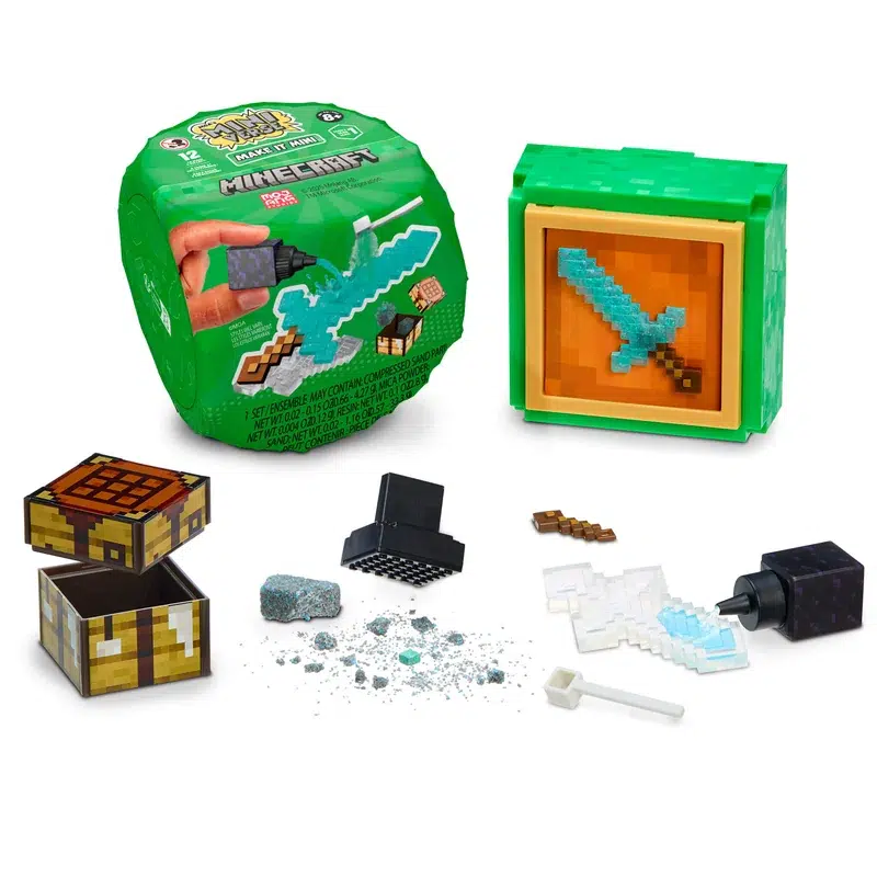 Capsule Miniverse Make It Mini Minecraft et ses objets du jeu