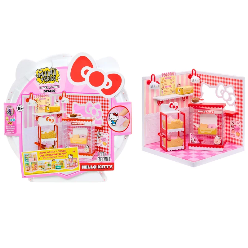 Coffret Miniverse Make It Mini Spaces Hello Kitty et la pièce assemblée